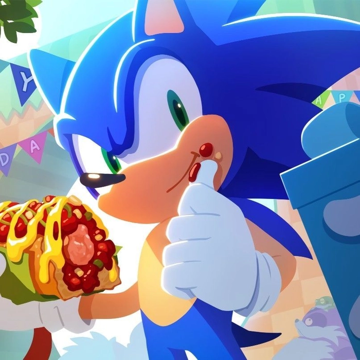 Cool Classic Sonic PFP with updated lighting on retro character design