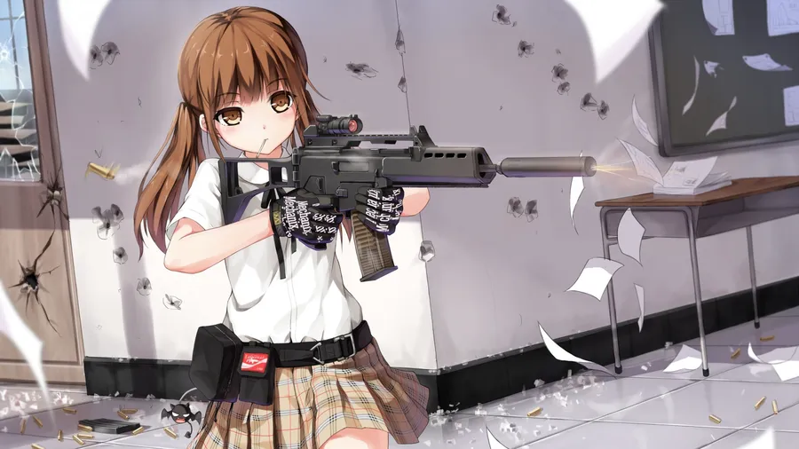 Cool cute anime girl PFP with sharp highlights and confident expression