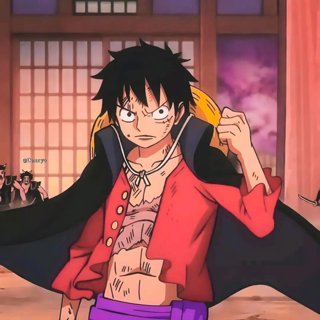 Luffy Discord avatar clean minimal background