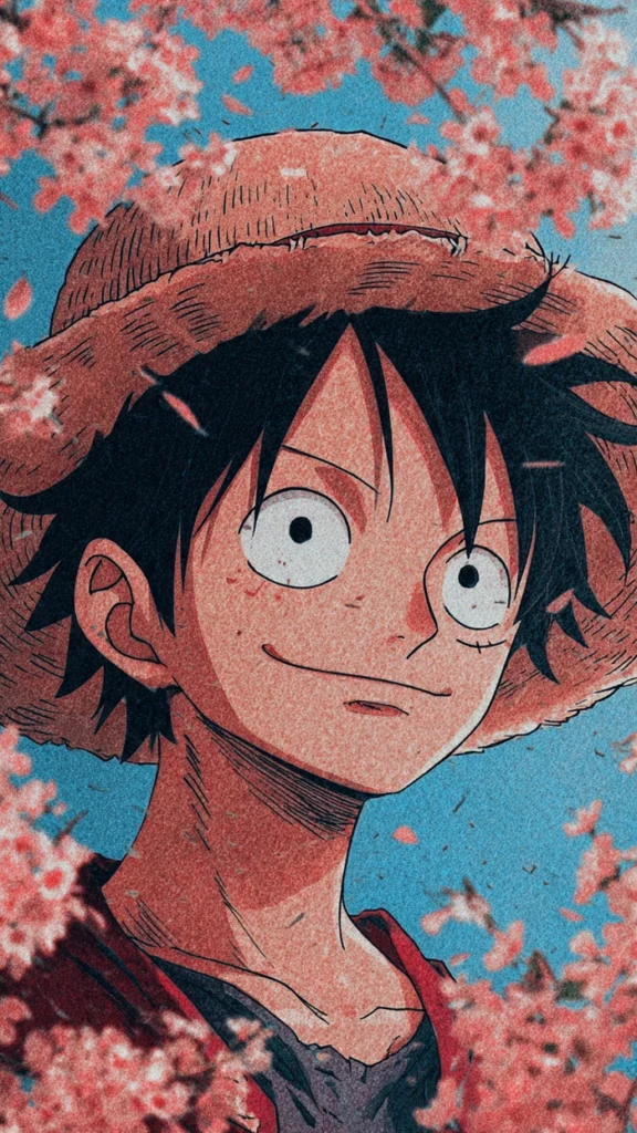 Luffy PFP aesthetic golden hour lighting edit