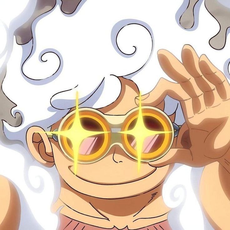 Gear 5 Luffy PFP exaggerated expression energy aura