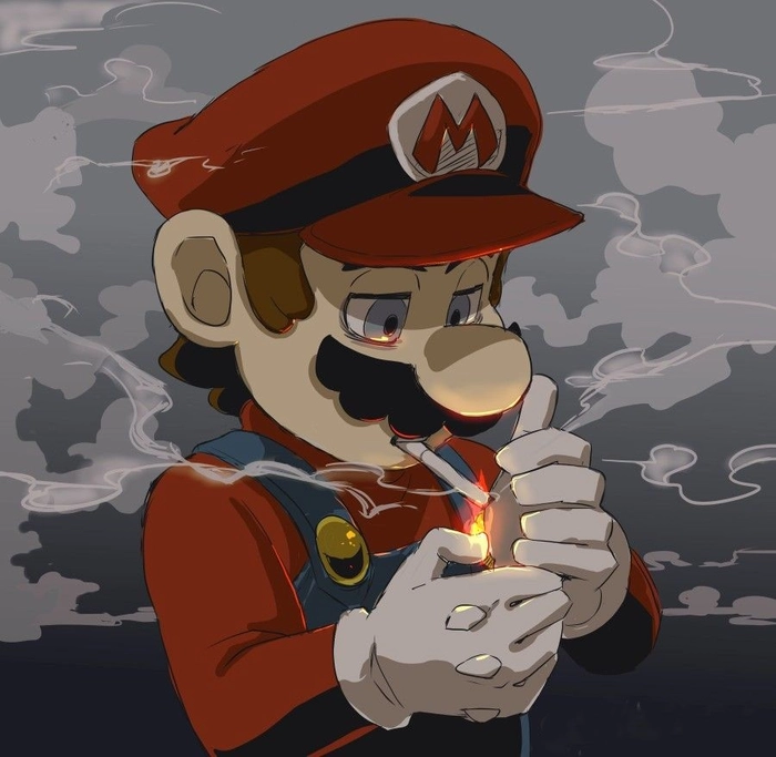 Cool Mario PFP sunglasses stylized edit