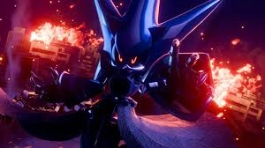 Neo Metal Sonic PFP with futuristic authority and metallic blue-red tones