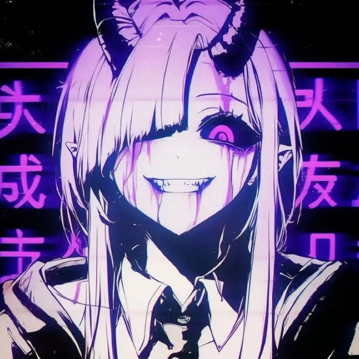 cool purple aesthetic pfp minimal neon sharp lines