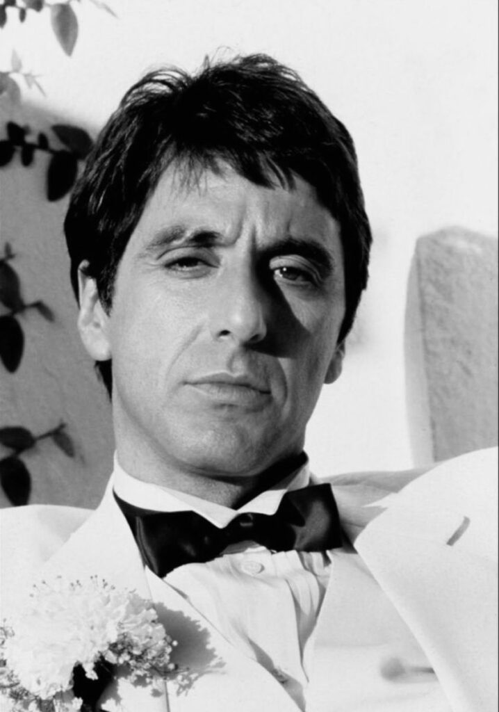 Minimal cool Scarface PFP with smooth color grading and clean balanced composition