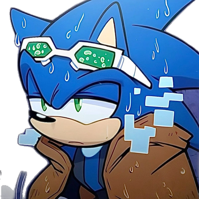 Cool Shadow the Hedgehog Sonic PFP with dark tones and red accent lighting