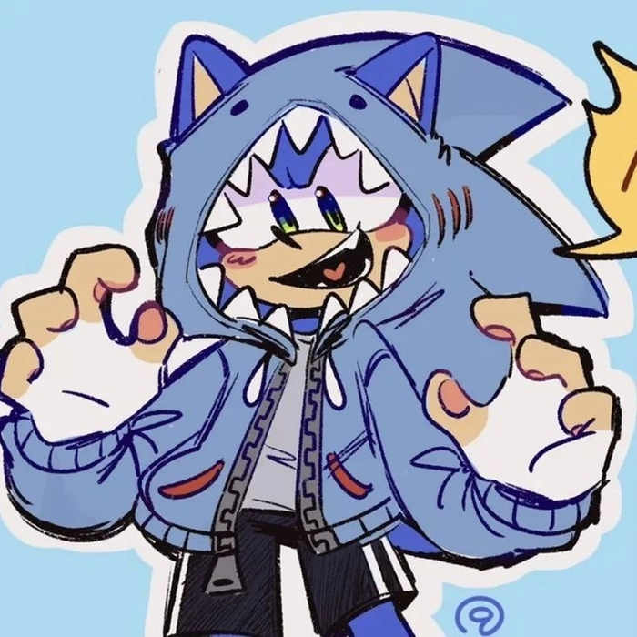 Cool Sonic PFP Discord version with bold contrast for small icon readability