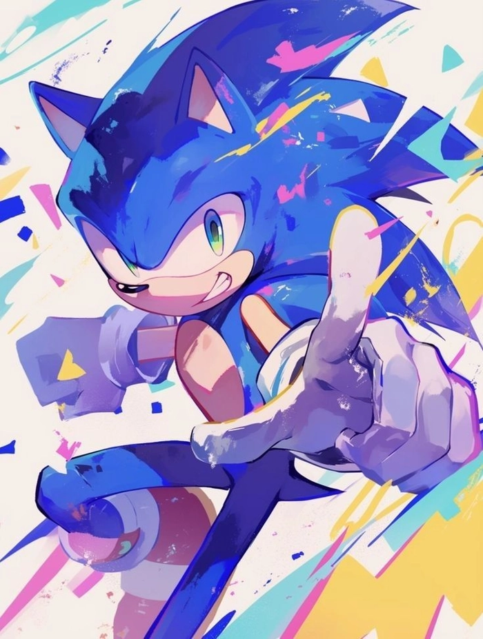 Cool Super Sonic PFP with blazing golden aura and motion trail effects