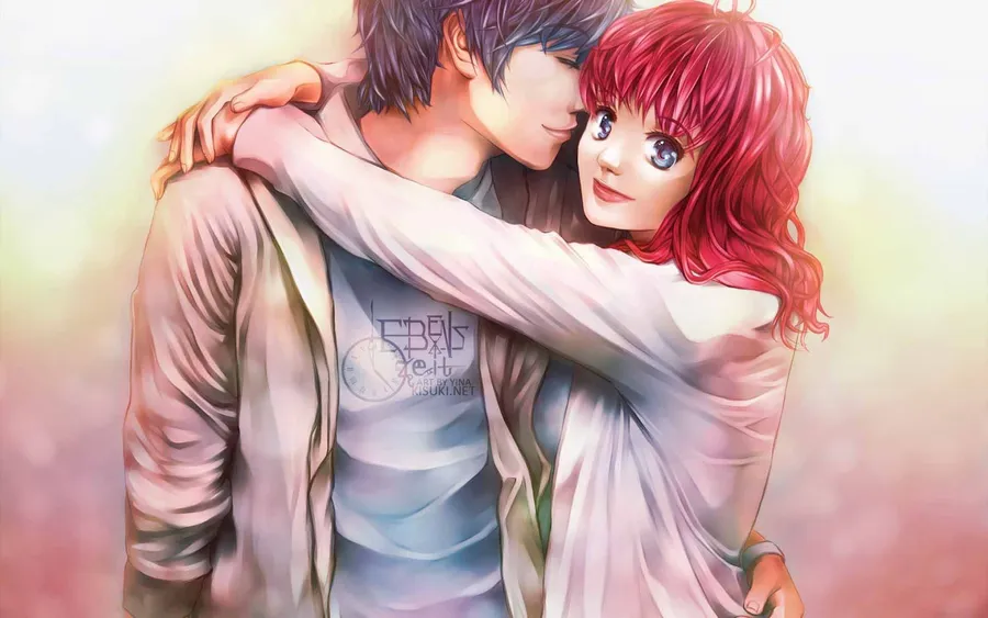 Aesthetic couple anime matching PFP with balanced design and subtle personality