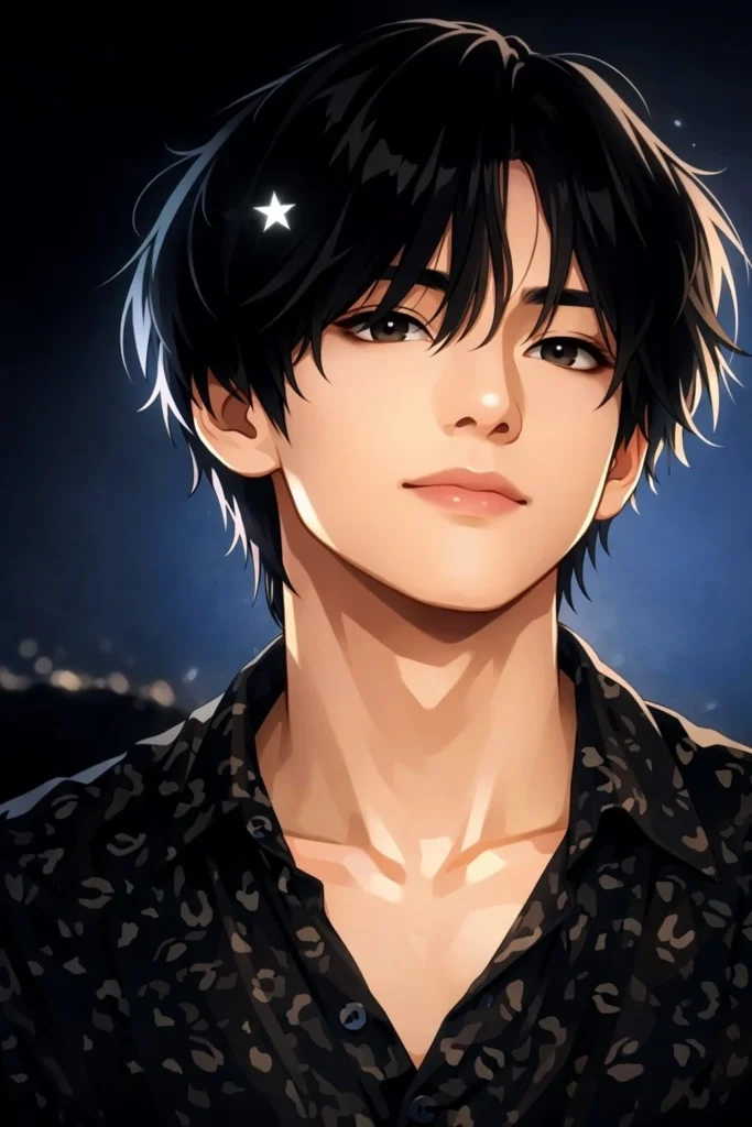 adorable anime boy PFP with rounded features and soft shading