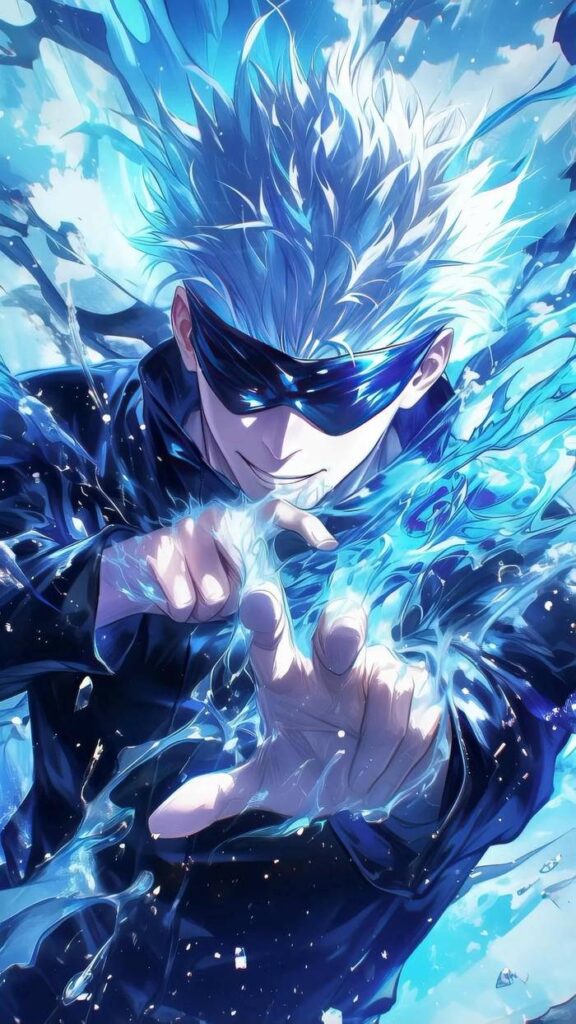 Cute anime PFP JJK with gentle color transitions and chibi proportions on light background