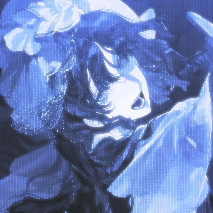 Cute blue PFP aesthetic with smooth gradients and soft blue tones