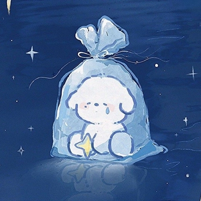 Blue Discord profile picture with soft glow edges and readable circular crop