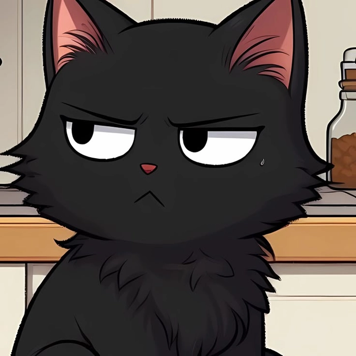 Cute cat PFP meme with exaggerated shocked expression