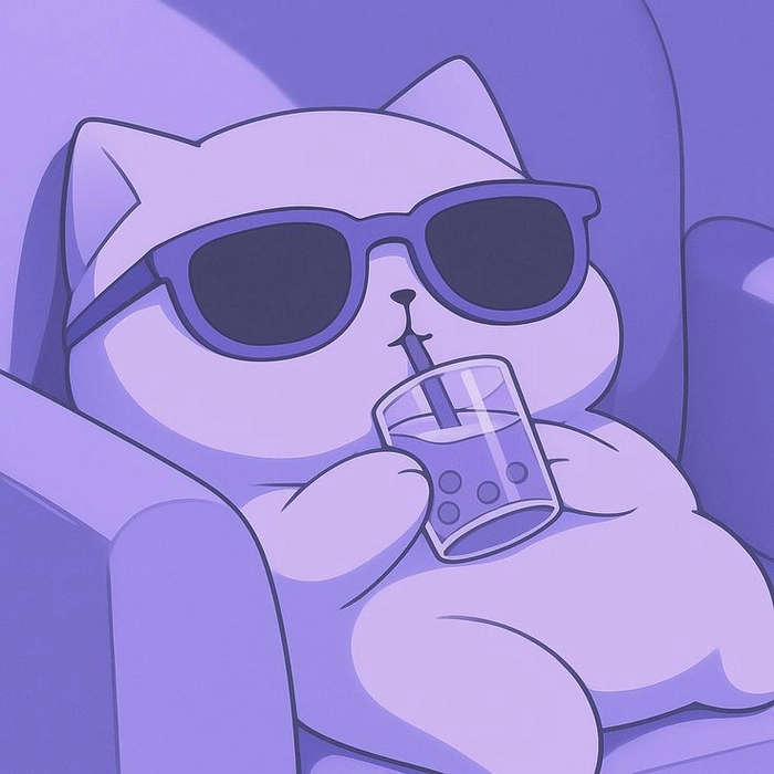 Energetic TikTok cute cat avatar with bright contrast and playful distortion