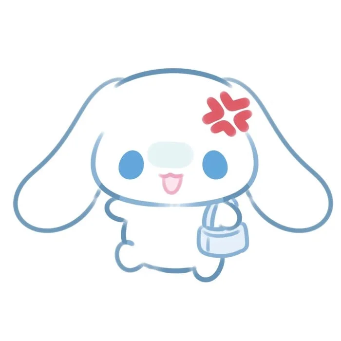 Girl-coded Cinnamoroll PFP with blush tones and ribbon accessories