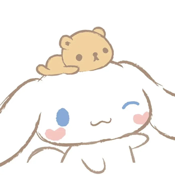 Cute Cinnamoroll matching PFP pair with coordinated pastel color variations