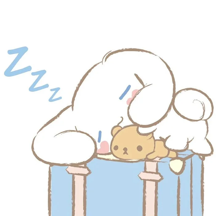 Aesthetic Cinnamoroll PFP with grain filter and soft sparkle overlay