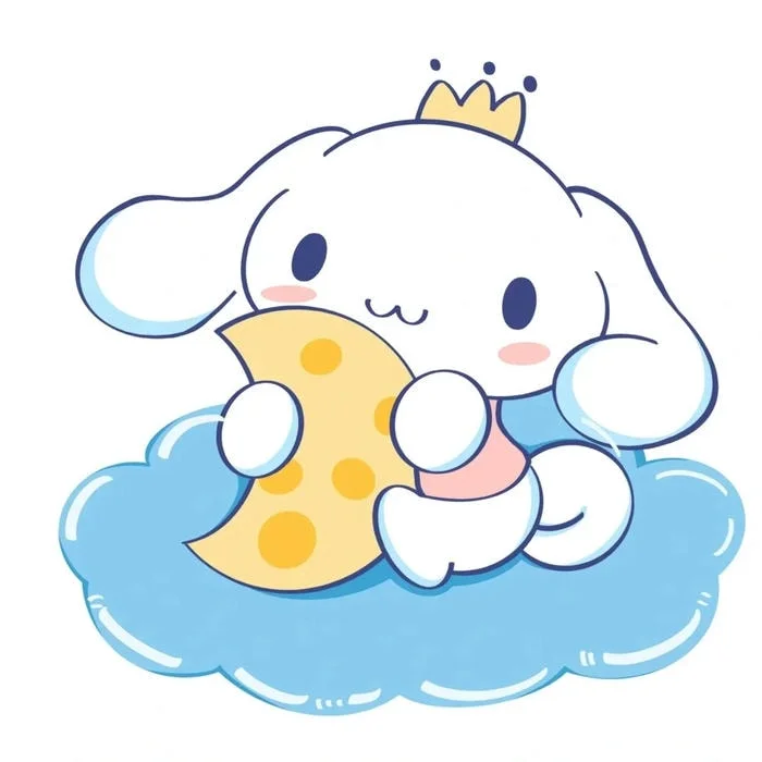 Cute Cinnamoroll icon-optimized PFP with smooth outlines and limited shading