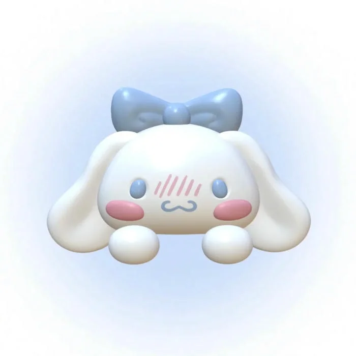 Cute Cinnamoroll girl PFP with rounded framing and pastel cheek detail