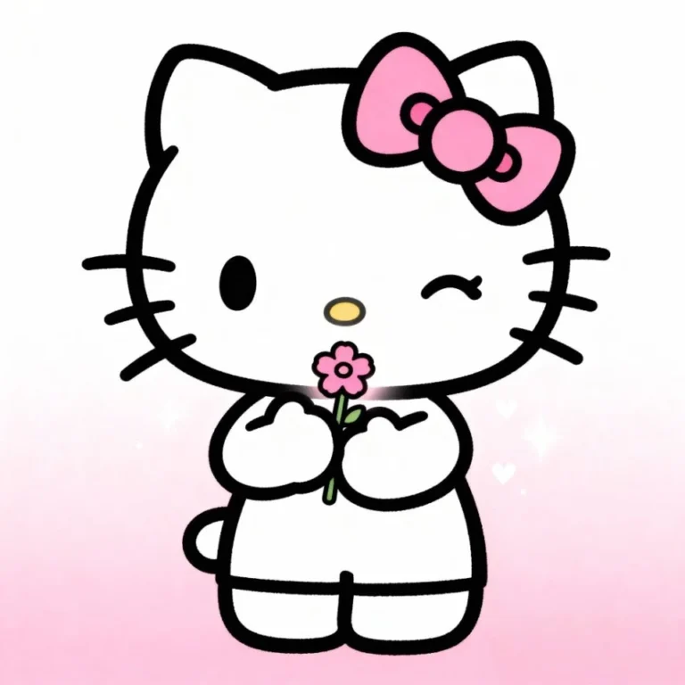 Cute Hello Kitty profile picture bright and expressive