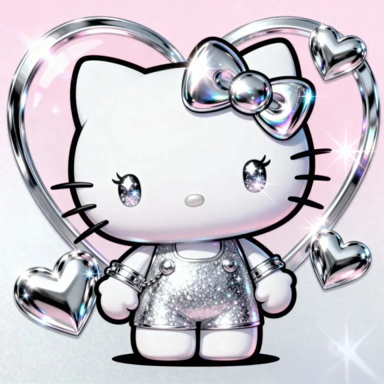 Cute Hello Kitty avatar soft background friendly