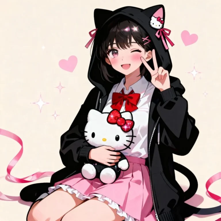 Hello Kitty cute TikTok profile picture colorful