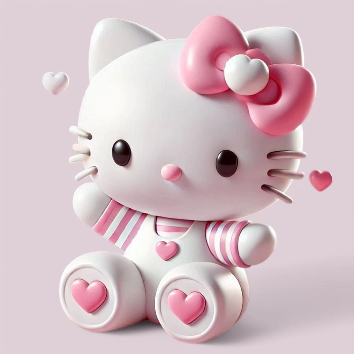 Cute Hello Kitty PFP for girls with bows and pink