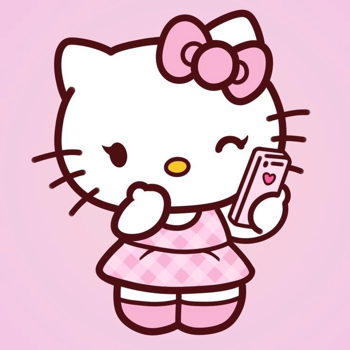Hello Kitty girl avatar with sparkle accessories