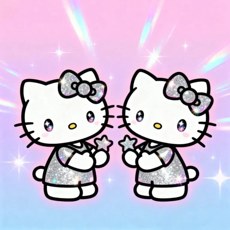 Cute Hello Kitty PFP matching set friends duo