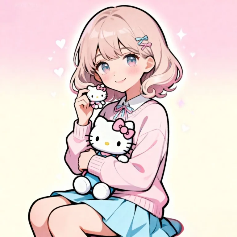 Hello Kitty matching cute PFP bestie set