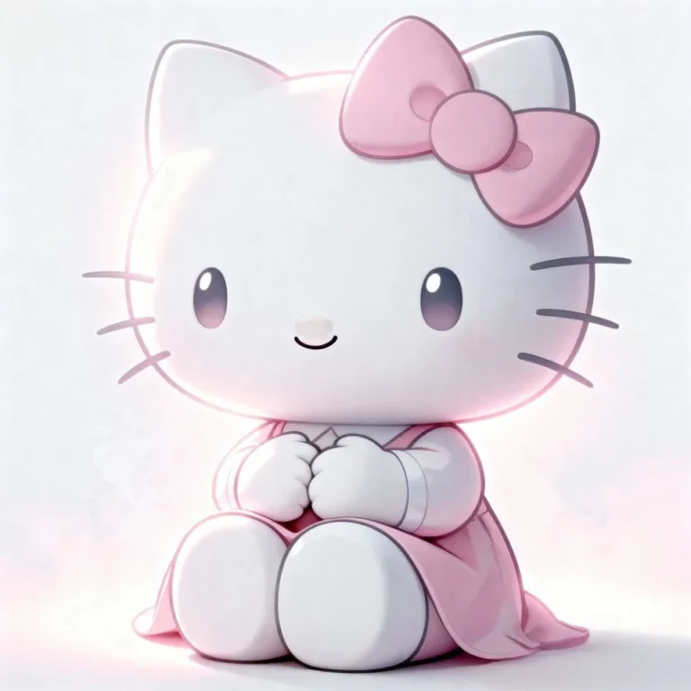 Hello Kitty pink PFP bright cheerful palette