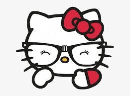 Hello Kitty with glasses profile picture round frames