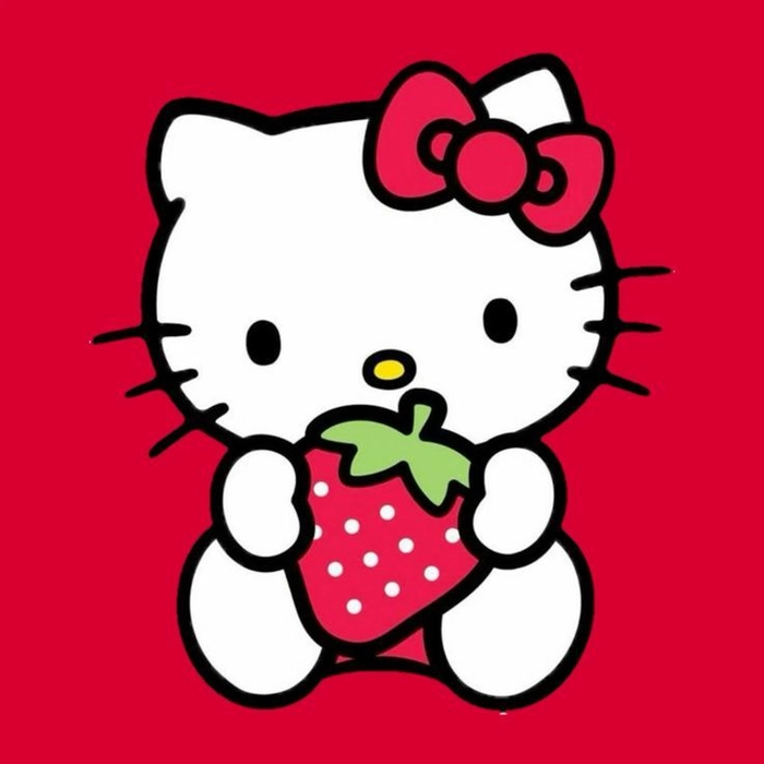Hello Kitty cute Y2K avatar chrome and pink