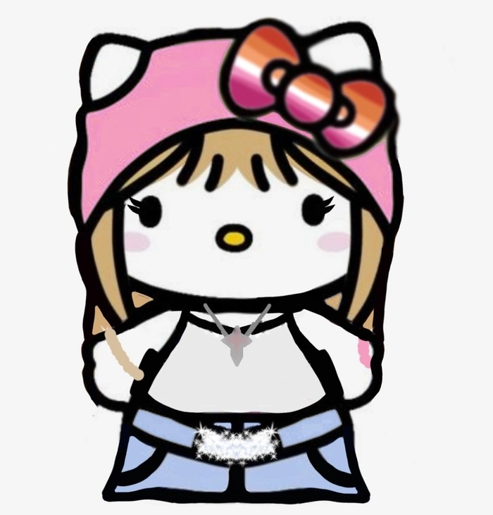 Cute Hello Kitty wallpaper style PFP illustrated scene