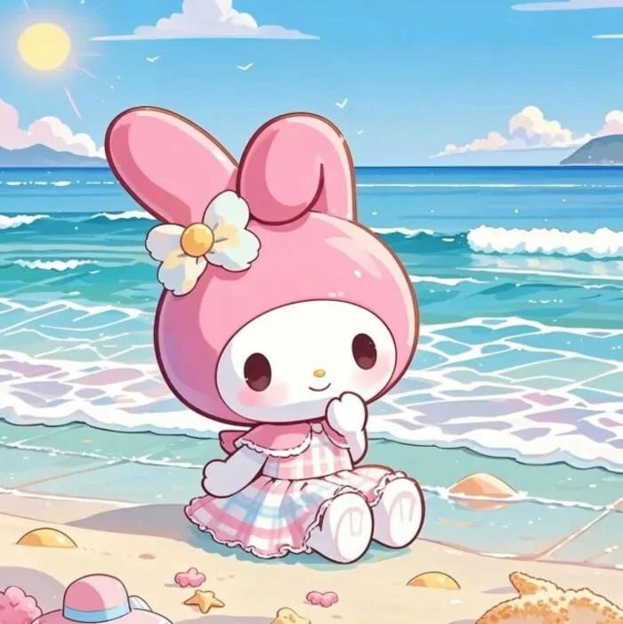 Cute My Melody artwork anime girl style