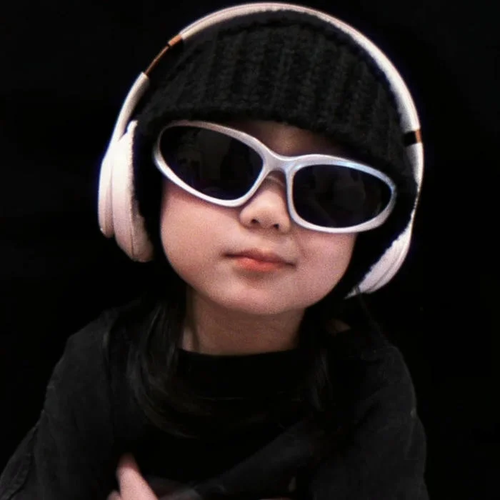 Cute PFP black featuring soft glow and minimalist dark design