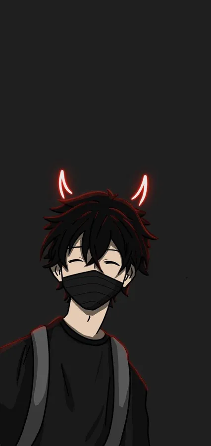 Cute PFP black aesthetic featuring minimalist dark character