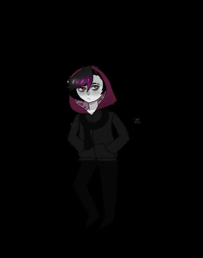 Cute PFP black aesthetic with layered shadow and accent colors
