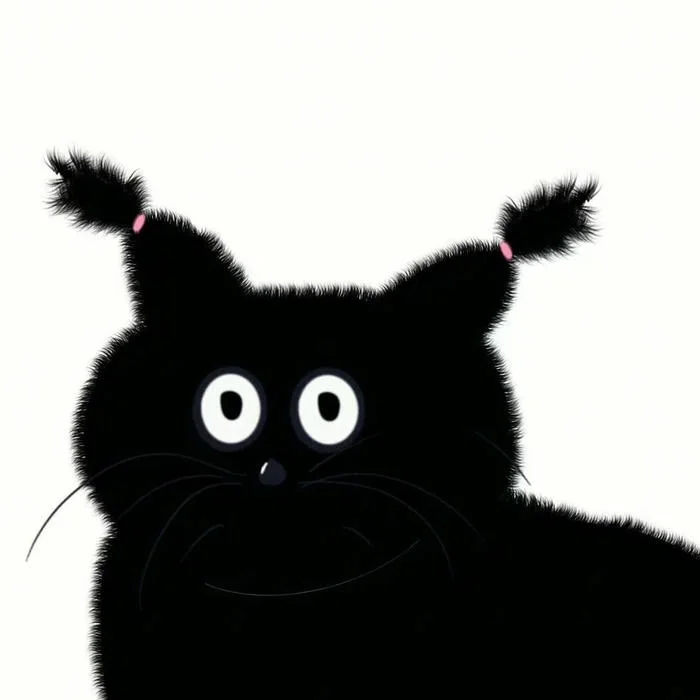 Cute PFP black anime with dynamic hair and emotional expression
