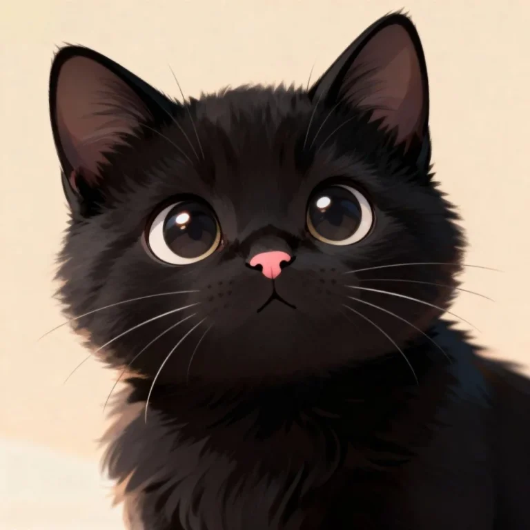 Cute PFP black cat showing charming feline character with dark aesthetic