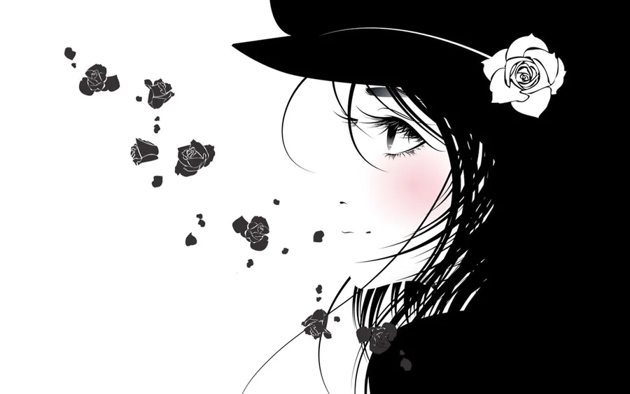Cute PFP black cute girl with heart accessories and blush tones