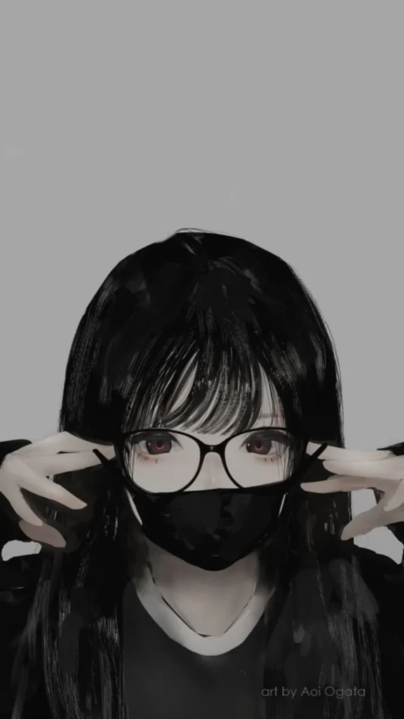 Cute PFP black girl featuring blush tones and dark background