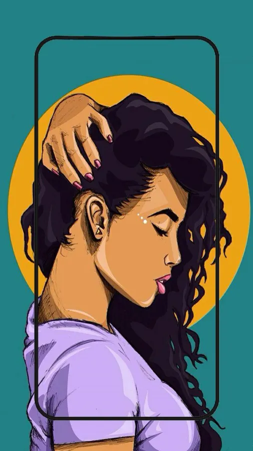 Cute PFP black girl with charming character personality
