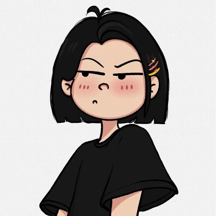 Cute PFP black girl aesthetic portrait with warm glow