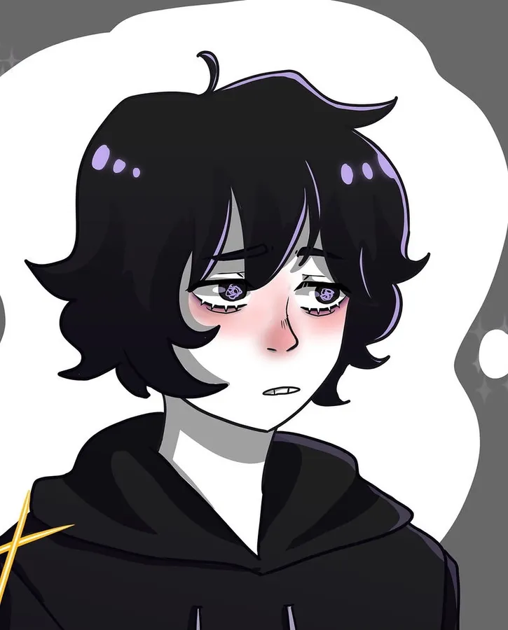 Cute PFP black hair showing balanced shading and bold aesthetic look