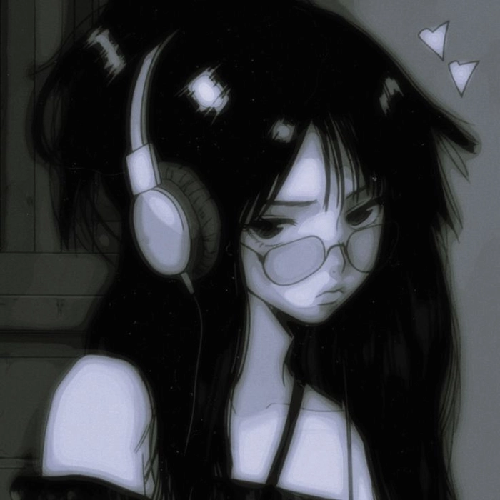 Chibi girl Discord avatar with blush gradient and soft smile