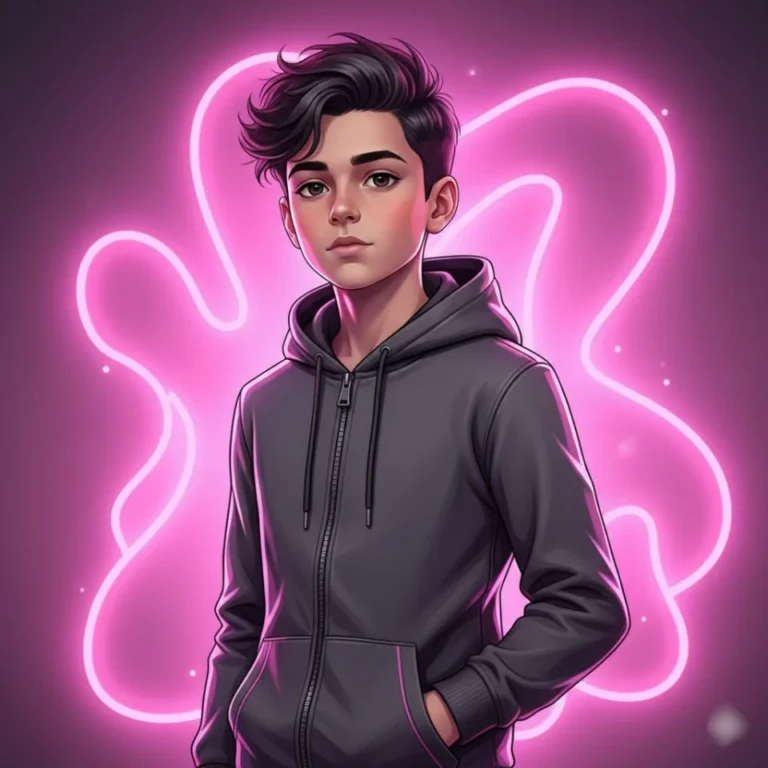 Boy cute PFP with hoodie cartoon character