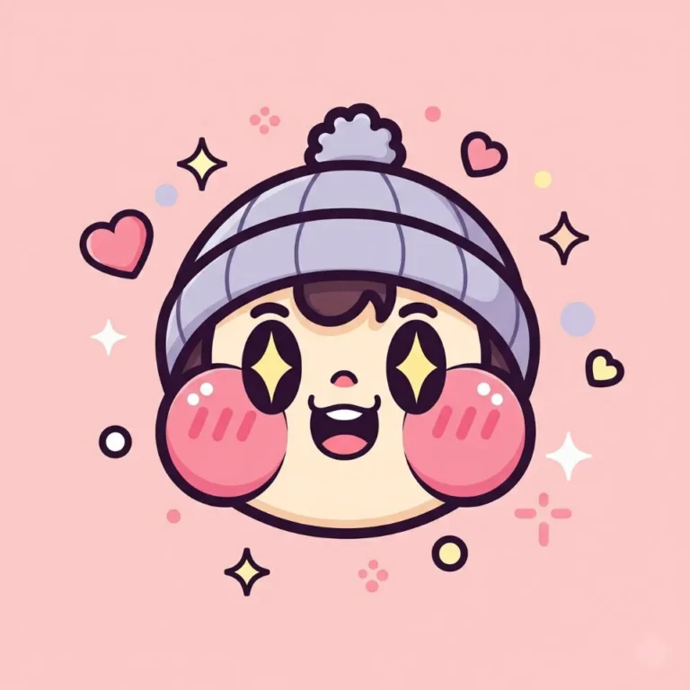 Bright cute PFP girl cartoon avatar with pastel tones