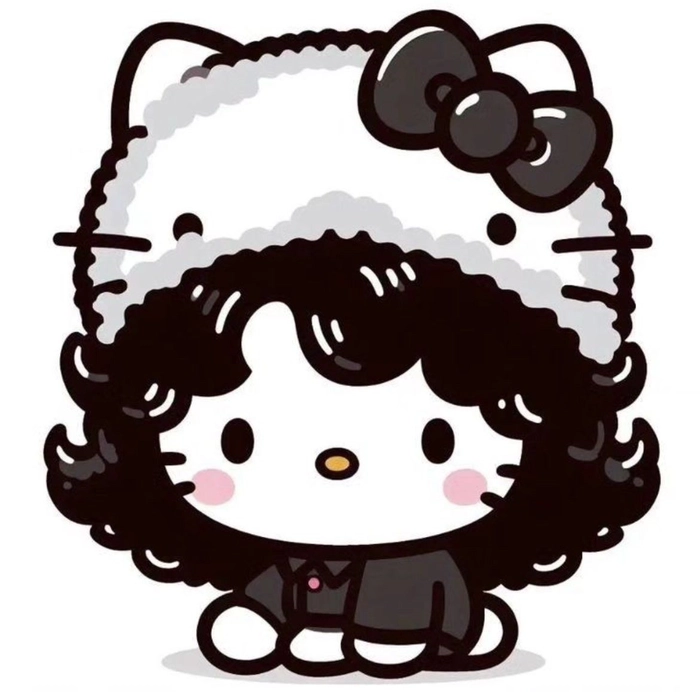 Minimal cute Hello Kitty avatar clean design